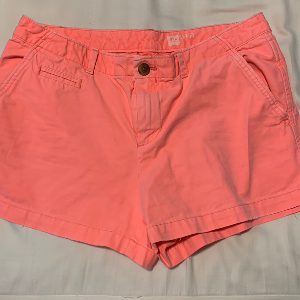 Womens Gap Mid Rise 100% Cotton Chino Summer Shorts